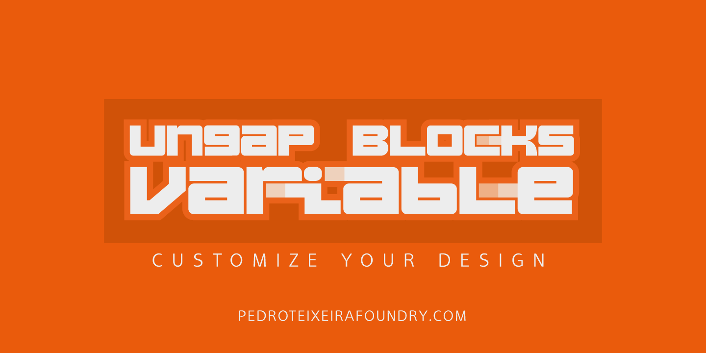 Шрифт Ungap Blocks Variable